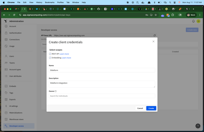 Sigma - Enable REST and Embedding